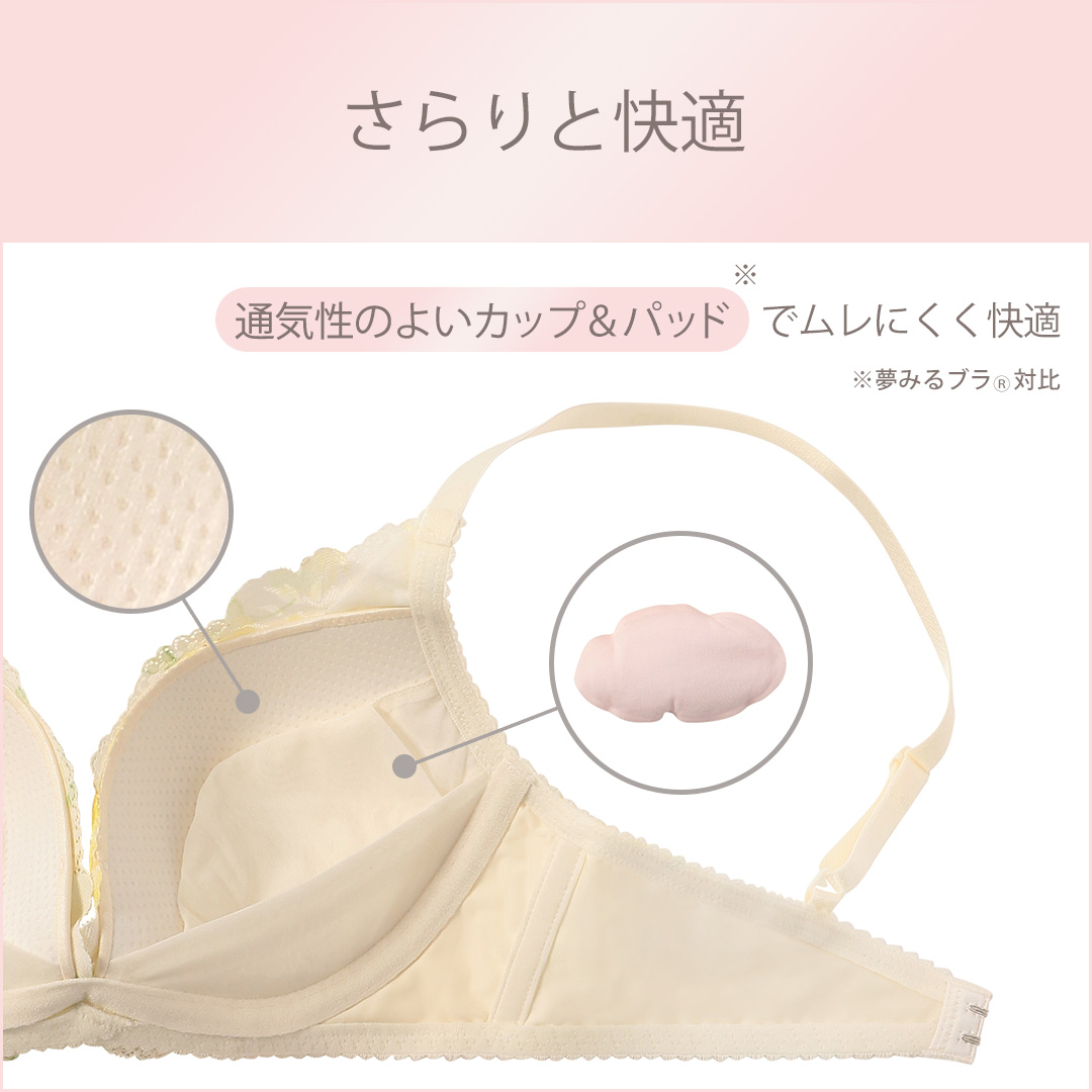 夢みるブラ ノンワイヤーエアリー ノンワイヤーブラジャー1 フルブルーム