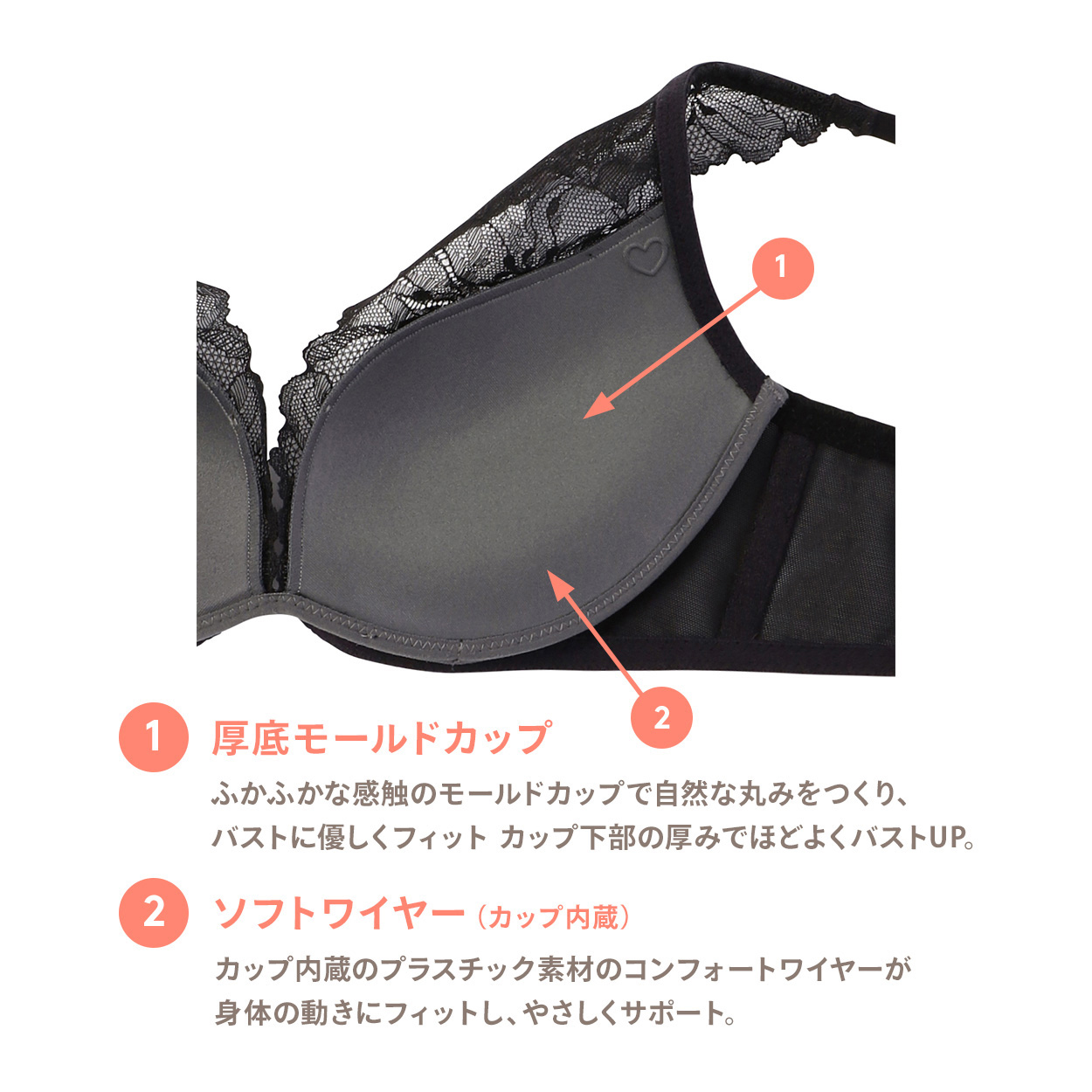 雲ふわりブラ ブラ＆ショーツセット ブロッサムウィスパー 